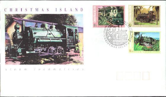FDC: Christmas Island Trains 1994 - Christmaseiland