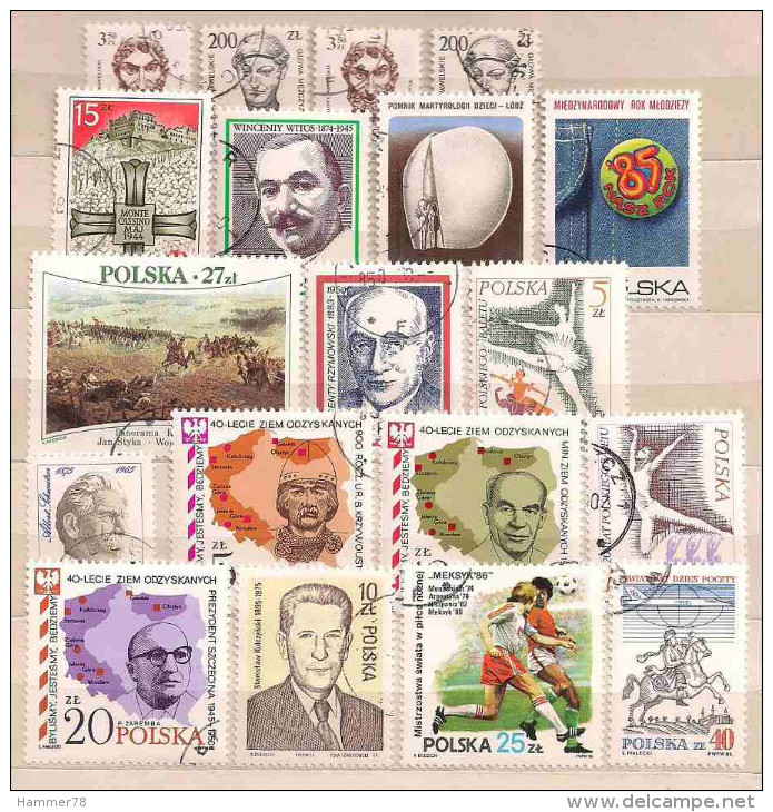 POLAND 1984-1985-1986 WORLD POST DAY & OTHERS 19used - Used Stamps