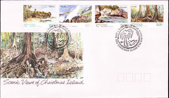 FDC: Scenic Views Of Christmas Island 1993 - Christmaseiland