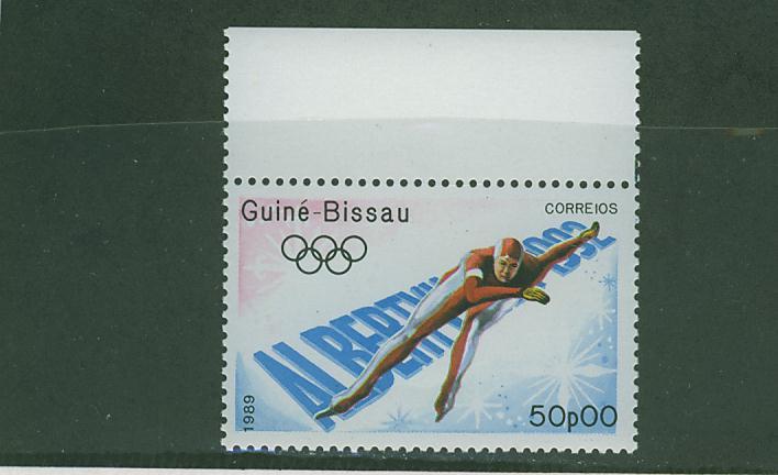 E0276 Patinage De Vitesse Guine Bissau 1989 Neuf ** Jeux Olympiques D Alberville - Pattinaggio Artistico