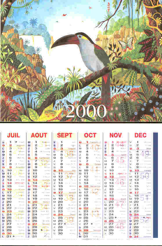 Calendrier An 2000 - Illustration Alain Thomas - ( Pub. Pharmacie ) - Andere & Zonder Classificatie