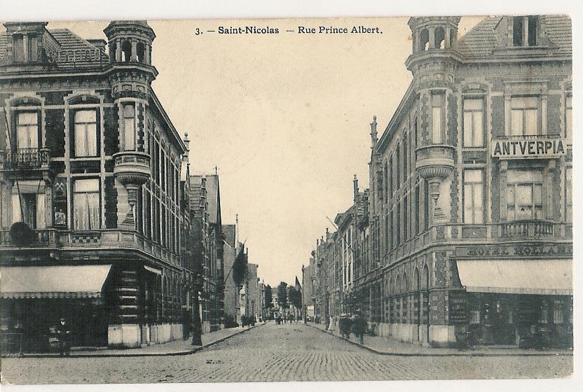 Saint Nicolas Rue Prince Albert Animé 1909 (f368) - Sint-Niklaas