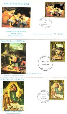 3 ENVELOPPES PREMIER JOUR NOËL 1980,1982 Et 1983 - Sonstige & Ohne Zuordnung