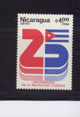 Nicaragua, 25ème Anniversaire De La Révolution Cubaine, 1984, N° Yvert P.A. 1048 Neuf ** - Timbres