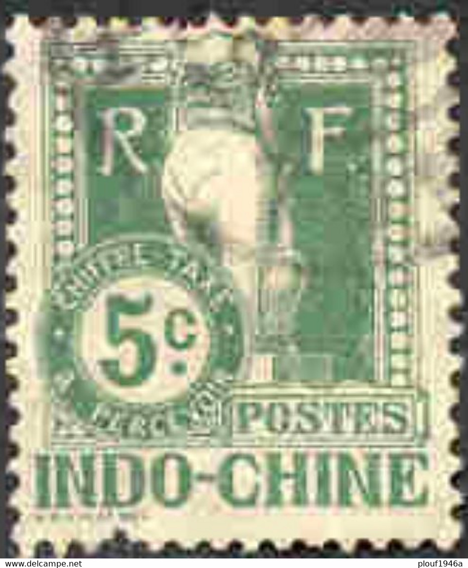 Pays : 234 (Indochine : Col. Franç.) Yvert Et Tellier N° : Tx    7 (o) - Timbres-taxe