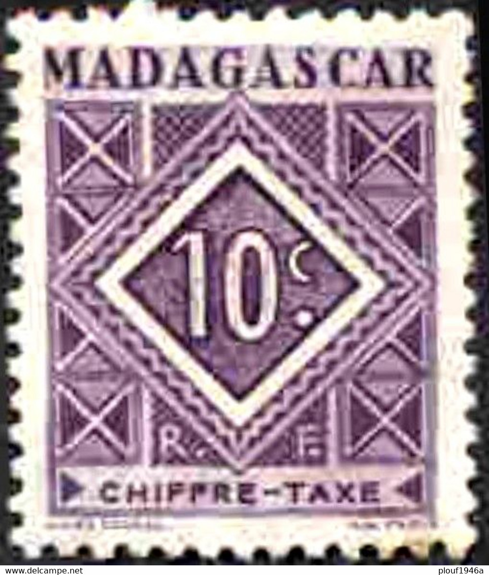 Pays : 288,3 (Madagascar : Colonie Française) Yvert Et Tellier N° :Tx 31 (*) - Timbres-taxe