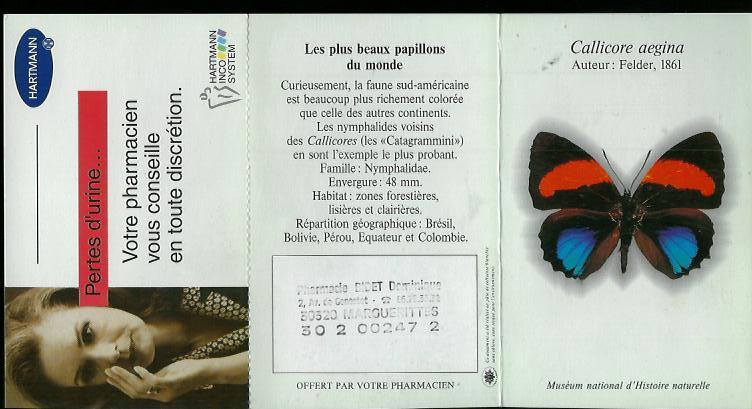 CALENDRIER DE POCHE 1995 - PUB - Pharmacie Et Les Plus Beaux Papillons Du Monde - Formato Piccolo : 1991-00