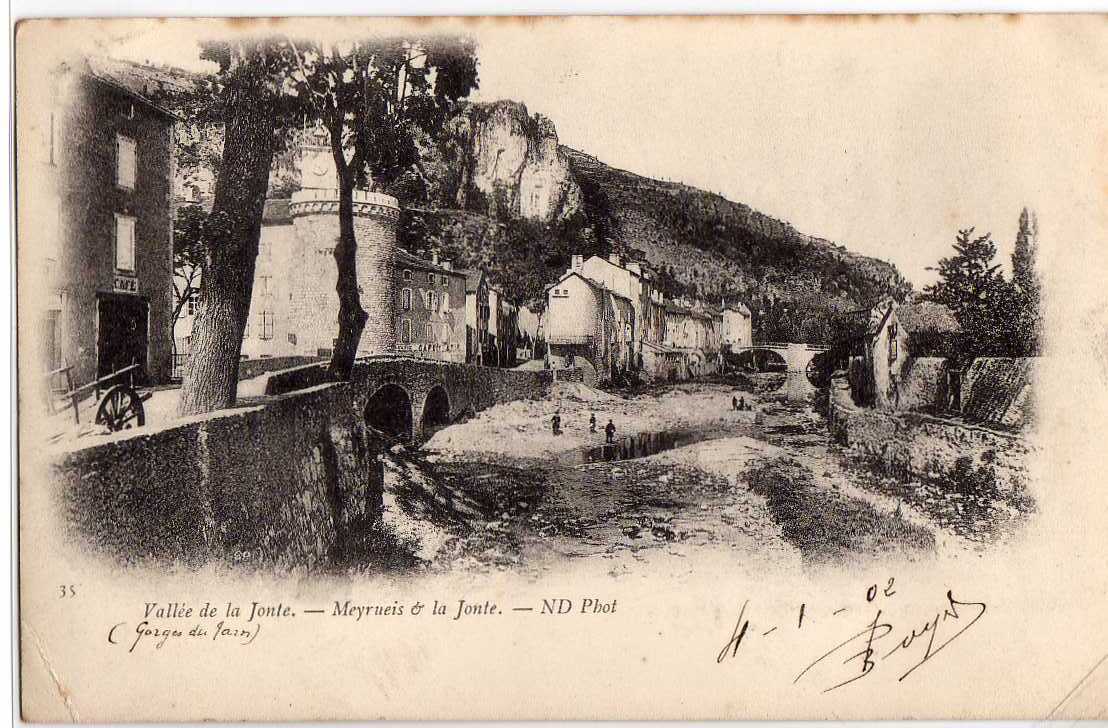 48 MEYRUEIS Bords De La Jonte, Gorges Du Tarn, Ed ND 35, 1902 - Meyrueis
