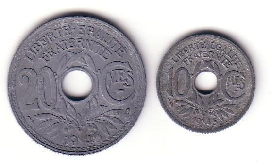 10  CTS  ET  20 CTS    LINDAUER  1945 - Collections