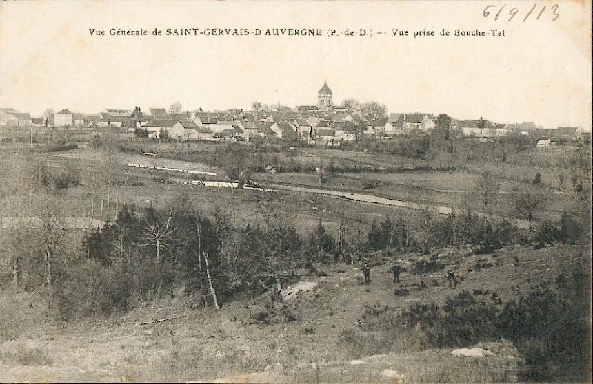 63 - SAINT GERVAIS D'AUVERGNE. Vue Prise De Bouche-Tel. - Saint Gervais D'Auvergne