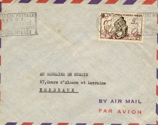 AOF Lettre De Dakar - Lettres & Documents