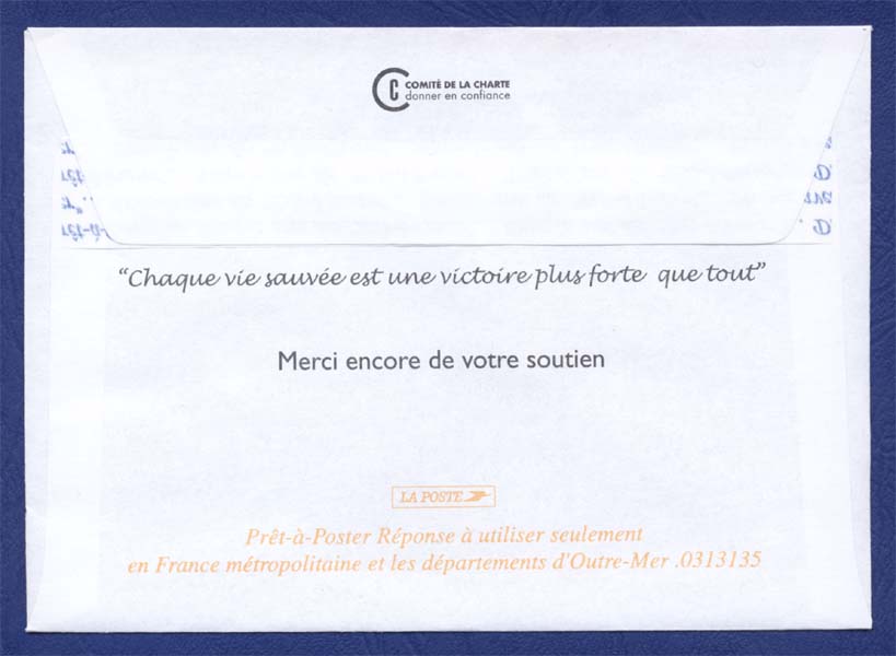 PAP Réponse Neuf. Action Contre La Faim. Autorisation 81752. Validité Permanente. - PAP: Antwort/Luquet
