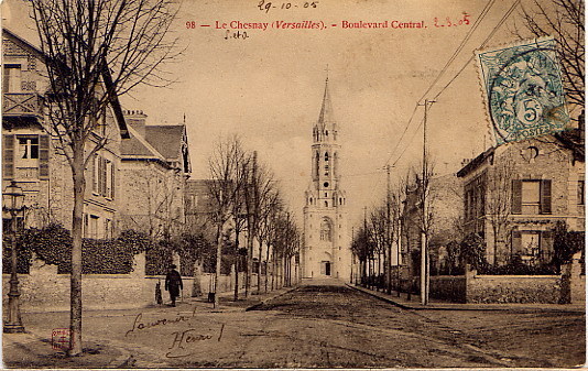 LE CHESNAY BD CENTRAL 1905 - Le Chesnay