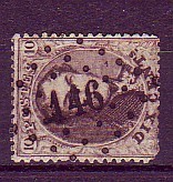 BELGIQUE N°14 10c Oblitéré LP 146 GERPINNES  NIPA 650 Dentelure Faible En Bas - 1863-1864 Médaillons (13/16)