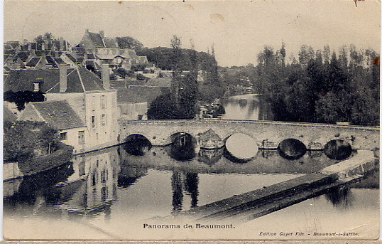 BEAUMONT PANORAMA 1906 - Beaumont Sur Sarthe