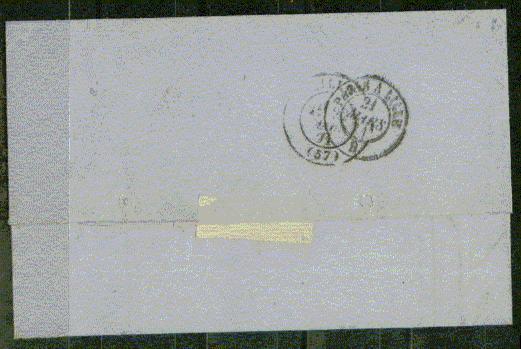 FRANCE Nº 46 Obl. S/Lettre Entiere - 1870 Bordeaux Printing
