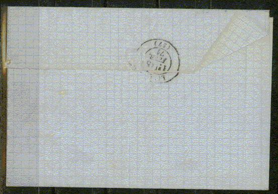 FRANCE Nº 46  Obl. S/ Lettre Entiere Bleu Terne - 1870 Emisión De Bordeaux