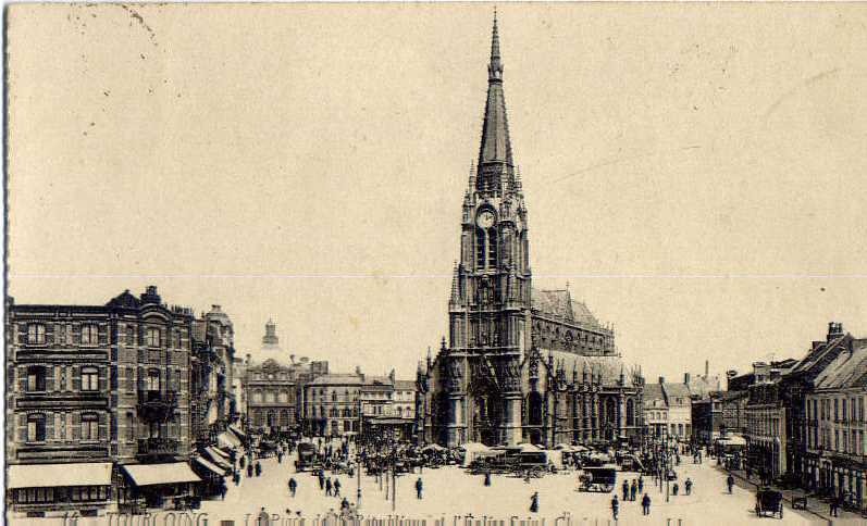 TOURCOING--1923--La Place De La République Et L'église ST Christophe(animée) N°14 Par LL - Tourcoing