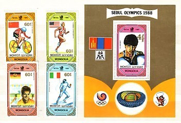 MONGOLIA  1989  OLYMPIC GAMES- SEOUL 4v.-S/S-MNH - Zomer 1988: Seoel