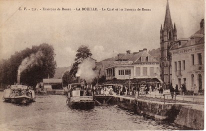 76 ROUEN  Cpa Animée LA BOUILLE 731  La Quai Et Les Bateaux De Rouen - La Bouille