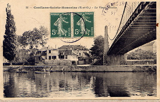 CONFLANS VIEUX MOULIN 1908 - Conflans Saint Honorine