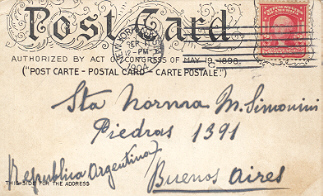 OLD SEPTEMBER 11 POSTCARD "RARISIME INSCRIPTION" PASAJE BIBLICO - Lugares Y Plazas