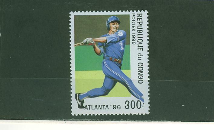 T0207 Baseball 1038 Congo 1996 Neuf ** Jeux Olympiques D´ Atlanta - Baseball