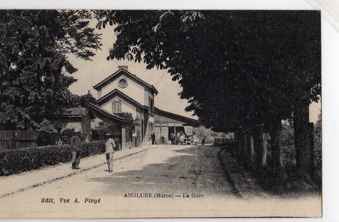 51 ANGLURE La Gare (détruite En 1940), Animée TOP++ 1918 - Anglure