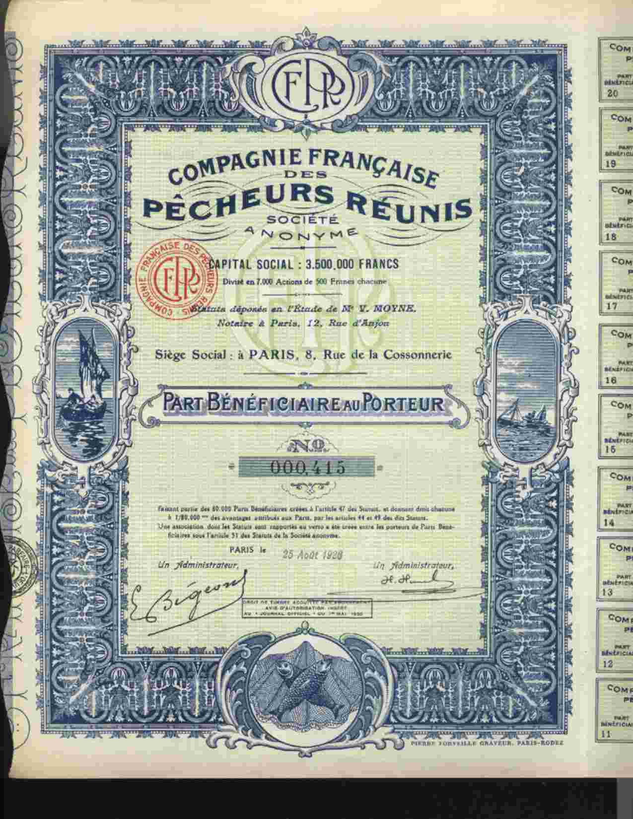 DECO : CIE FRANCAISE DES PECHEURS REUNIS - Navigation