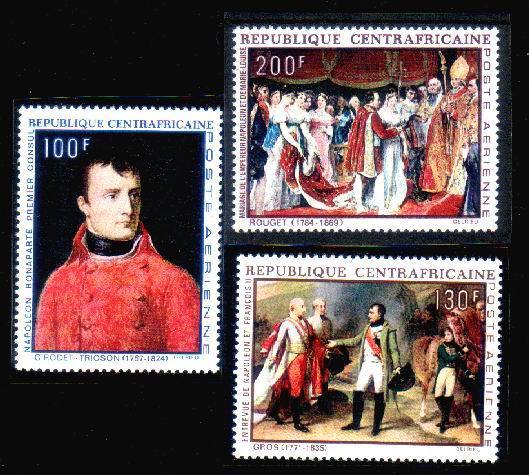 REPUBLIQUE CENTRAFICANE Mint Stamps NAPOLEON Yvert P.A.78/80 - Napoleon