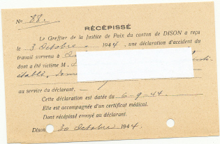 DISON - Carte Pré-imprimée Du Greffe De La Justice De Paix 1944 - Dison