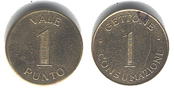 Vale 1 Punto Gettone Consumazione Lt - Monedas / De Necesidad