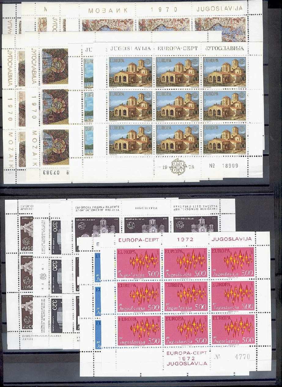 JUGOSLAVIA GROUP MINISHEETS AND SHEETLETS NEVER HINGED **! - Hojas Y Bloques