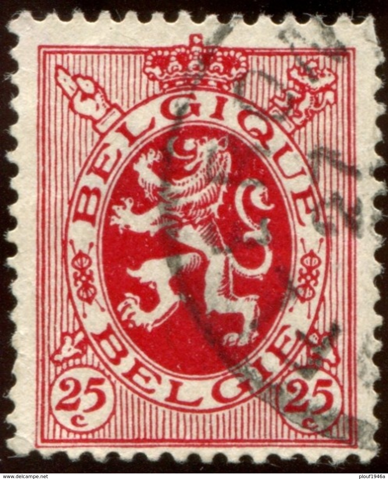 COB  282 A (o) / Yvert Et Tellier N° 282 (o) - 1929-1937 Heraldischer Löwe