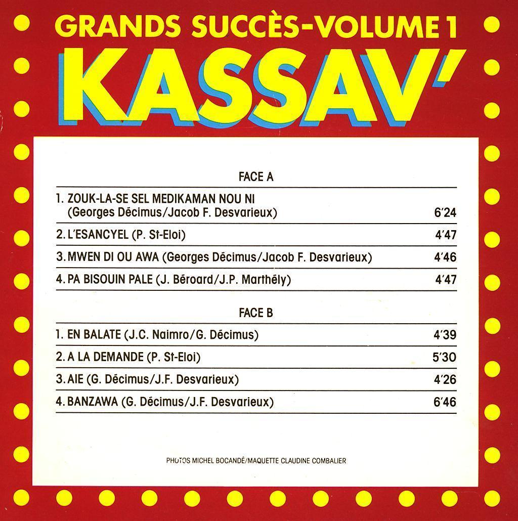 33 T KASSAV´ GRANDS SUCCES-VOLUME N°1 - Sonstige & Ohne Zuordnung