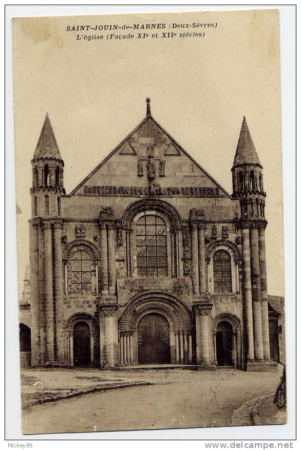 Deux-Sèvres---St  Jouin De Marnes ----Lot De  6  CPA-- église (.intérieur, Extérieur) - Saint Jouin De Marnes