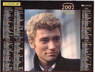 J. HALLYDAY : " Calendrier PTT. 2002 "  NEUF. - Other & Unclassified