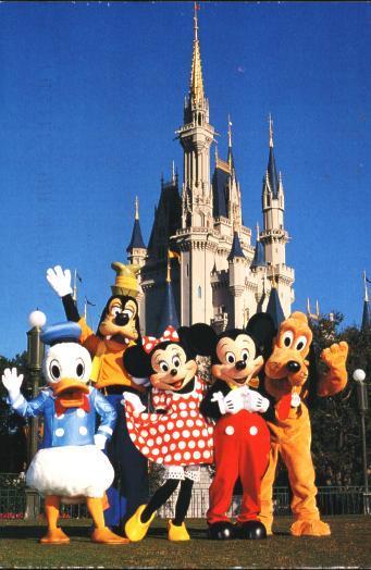Disney World: Mickey Mouse, Pluto, Goofy, Donald Duck - Disneyworld