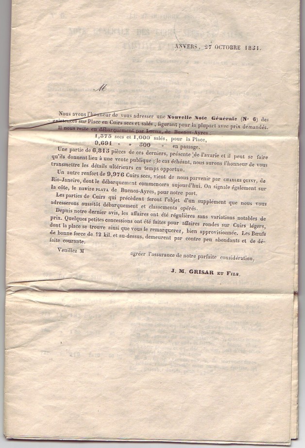 IMPRIME 26 OCT 1851 SOUS BANDE Dc/segment ANVERS/PP Vers ALLEMAGNE *****RRRR***** - Otros & Sin Clasificación