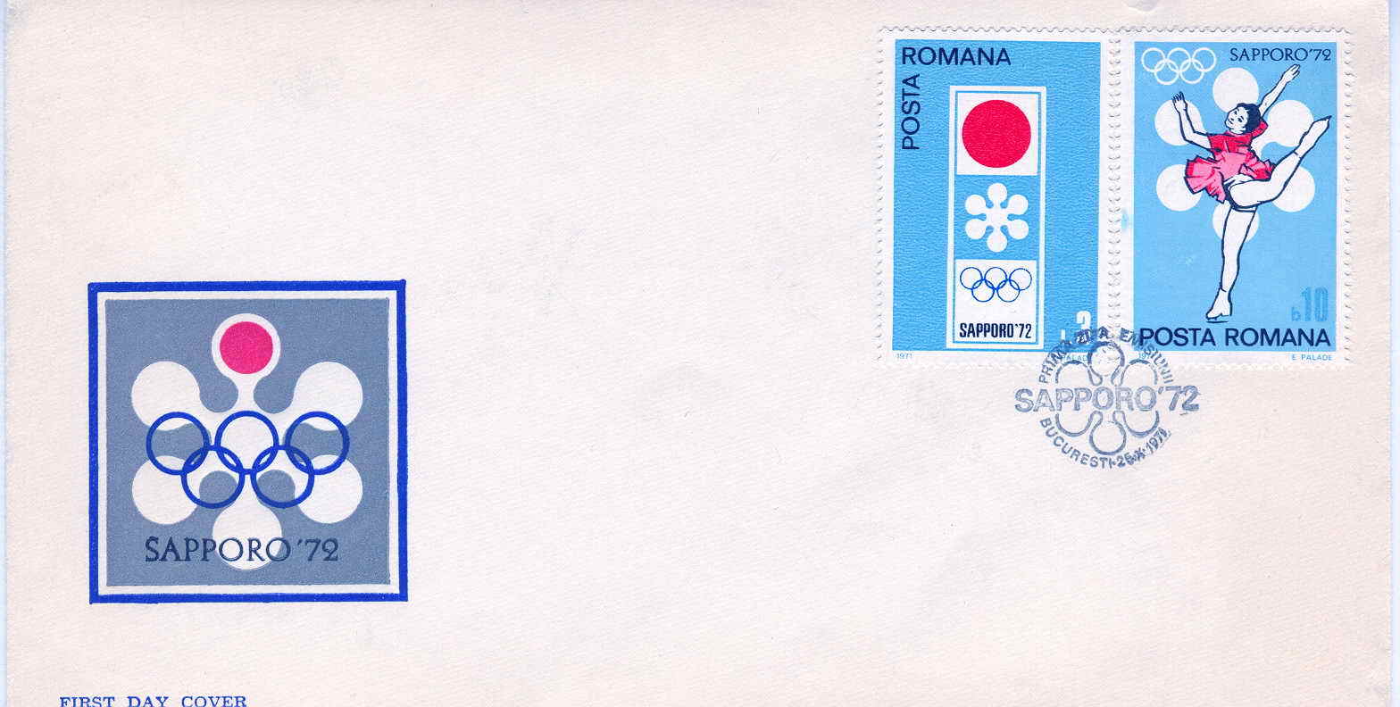 PATINAGE ARTISTIQUE ROUMANIE FDC1972 JEUX OLYMPIQUES DE SAPPORO - Hiver 1972: Sapporo