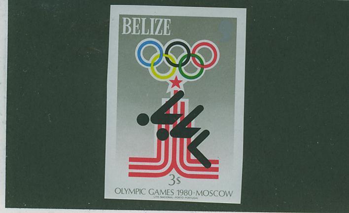 280N0066 Natation NON DENTELE Belize 1980 Neuf ** Jeux Olympiques De Moscou - Natation