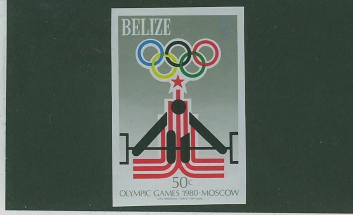 280N0062 Halterophilie NON DENTELE Belize 1980 Neuf ** Jeux Olympiques De Moscou - Haltérophilie