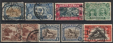 Lote 9 Sellos Antiguos SUID AFRICA (Africa Du Sud) - Used Stamps