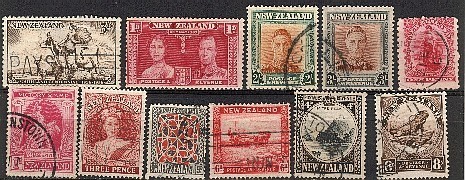 Lote 11 Sellos Antigos Nueva Zelanda - Used Stamps