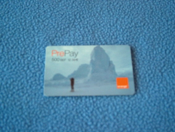 Telecarte/recharge De Gsm Orange - Iceberg - 12,39 Euros - Déjà Utilisée - Ref 9268 - Opérateurs Télécom