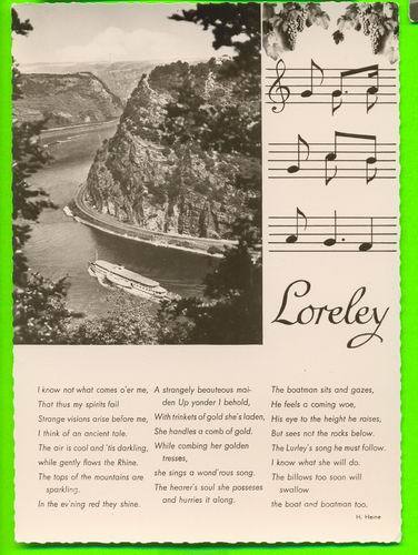 LORELEY, GERMANY  - CHANSON H. HEINE - UMLAUF - - Loreley