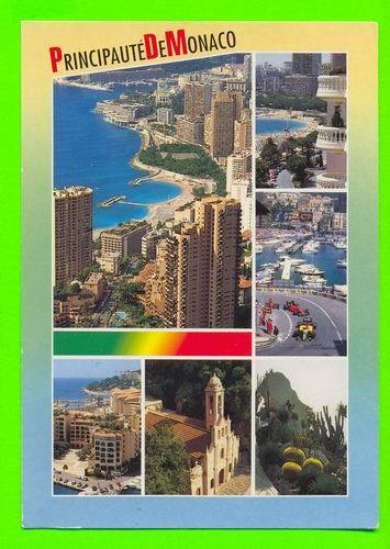 PRINCIPAUTÉ DE MONACO - 6 MULTIVUES - VOYAGÉE EN 1992 - - Mehransichten, Panoramakarten