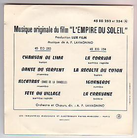 L'EMPIRE DU SOLEIL : Double EP. Mus. A.F.LAVAGNINO - Soundtracks, Film Music