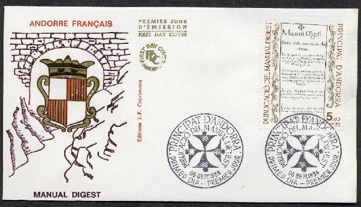 FDC- Enveloppe 1er Jour, ANDORRE Année 1986 N°352 - FDC