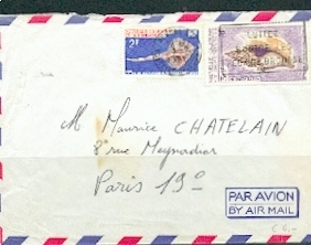 NOUVELLE CALEDONIE - LETTRE  DE NOUMEA POUR PARIS 1/12/1971 - Storia Postale